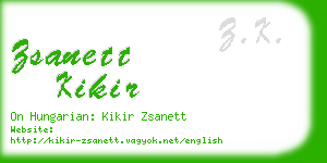 zsanett kikir business card